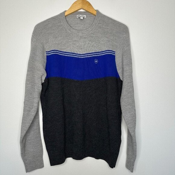 Peter Millar Merino Wool Sweater Size XL Apres Ski Color Block Gray - Picture 1 of 9